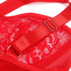 SUBBLIME - TEDDY CON LIGA DETALLE ENCAJE Y TIRAS ROJO S-M