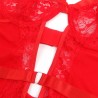SUBBLIME - TEDDY CON LIGA DETALLE ENCAJE Y TIRAS ROJO S-M