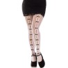 LEG AVENUE - MEDIAS CON ABERTURAS CORAZON and LAZOS ROSA