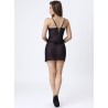 LIVCO CORSETTI FASHION - ZOE LC 20202 BABYDOLL TANGA NEGRO S-M