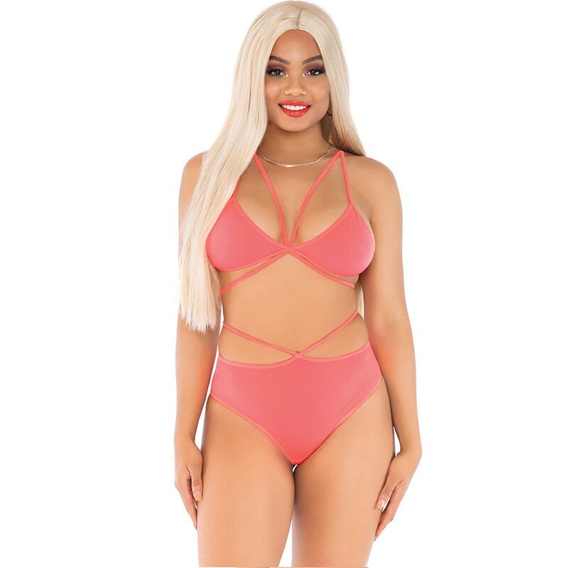 LEG AVENUE - TOP and BRAGAS CON TIRANTES AMARILLO