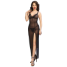 CHILIROSE - CR 4723 BABYDOLL LARGO and TANGA NEGRO S