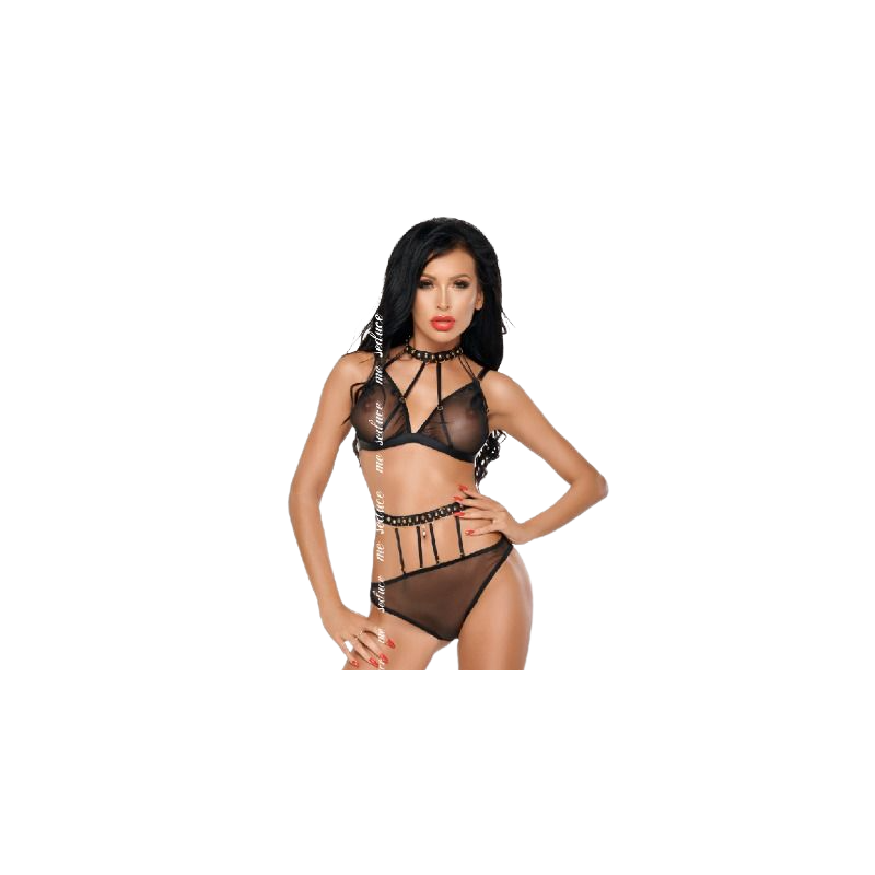 ME-SEDUCE - DOTTY SET DOS PIEZAS NEGRO S-M