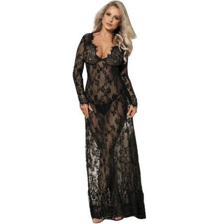 SUBBLIME - VESTIDO LARGO MANGA LARGA S-M