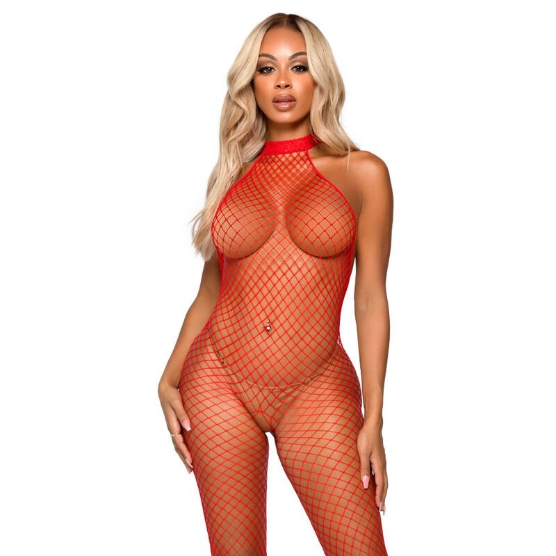 LEG AVENUE - LE FRIVOLE BODYSTOCKING CUELLO RACER TALLA ÚNICA NEGRO
