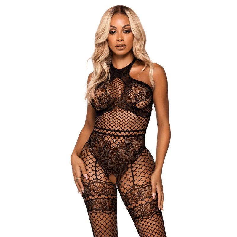 LEG AVENUE - BODYSTOCKING CUELLO HALTER TALLA ÚNICA - NEGRO LEG AVENUE - BODYSTOCKING CUELLO HALTER TALLA ÚNICA - NEGRO