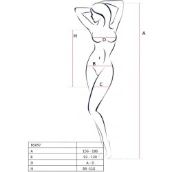 PASSION - BS097 BODYSTOCKING NEGRO TALLA ÚNICA