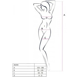 PASSION - BS098 BODYSTOCKING NEGRO TALLA ÚNICA