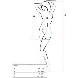 PASSION - BS101 BODYSTOCKING NEGRO TALLA ÚNICA