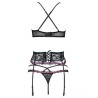LIVCO CORSETTI FASHION - SNEHANA LC 90443 SUJETADOR LIGUERO PANTY NEGRO S-M
