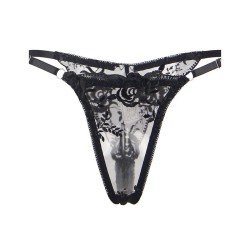 SUBBLIME - SET DE 3 PIEZAS SUJETADOR TANGA LIGA ESTAMPADO FLORAL NEGRO S-M