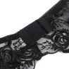 SUBBLIME - SET DE 3 PIEZAS SUJETADOR TANGA LIGA ESTAMPADO FLORAL NEGRO S-M