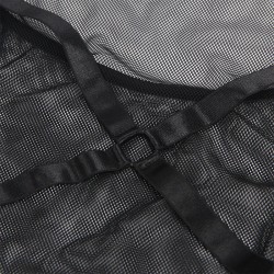 SUBBLIME - VESTIDO TRANSPARENTE CUELLO HALTER NEGRO S-M