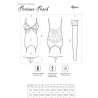 LIVCO CORSETTI FASHION - PERSINNE PEACH SET CORSET PANTY MEDIAS S-M
