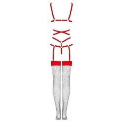 LIVCO CORSETTI FASHION - THIARA LC 20213 SET BODY MEDIAS ROJA S-M