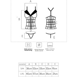LIVCO CORSETTI FASHION - LAURA LC 20215 CORSET TANGA S-M