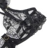 SUBBLIME - 957483 CONJUNTO SUJETADOR Y LIGA DE ENCAJE NEGRO S-M