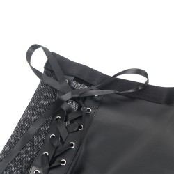 SUBBLIME - 957582 CONJUNTO SUJETADOR Y FALDA DE CUERO NEGRO S-M