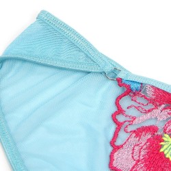SUBBLIME - 957643 CONJUNTO SUJETADOR Y LIGUERO CON BORDADOS DE FLORES ROSAS S-M