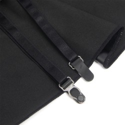 SUBBLIME - 957704 VESTIDO DE CUERO CON CREMALLERA Y ENCAJE NEGRO S-M