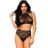 LEG AVENUE - SET 2 PIEZAS TOP Y PANTIES M-L