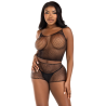 LEG AVENUE - SET CAMISETA and PANTALON REJILLA NEGRO