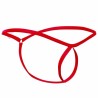 MOB - TANGA ROJO CON FORMA DE LAGRIMA TALLA L-XL