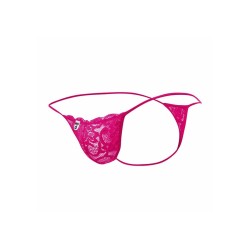 MOB - TANGA DE ENCAJE ROSA TALLA L-XL