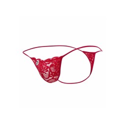 MOB - TANGA DE ENCAJE ROJO TALLA L-XL