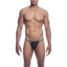 MOB - V-STRING DE MICROFIBRA NEGRA TALLA L-XL
