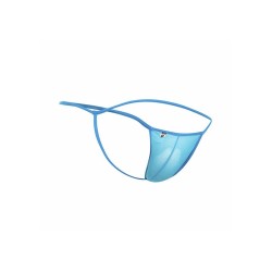 MOB - TANGA TRANSPARENTE CON FORMA DE T AQUA TALLA L-XL