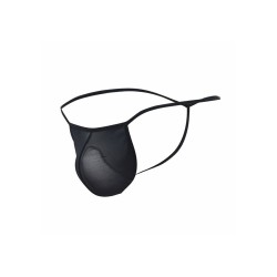 MOB - TANGA TRANSPARENTE CON FORMA DE T NEGRO TALLA L-XL