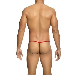 MOB - TANGA TRANSPARENTE CON FORMA DE T ROJO TALLA L-XL