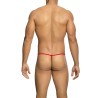 MOB - TANGA TRANSPARENTE CON FORMA DE T ROJO TALLA L-XL