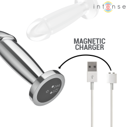 INTENSE - PLUG ANAL 10 VIBRACIONES METAL EN FORMA DE DILDO CON CONTROL REMOTO S