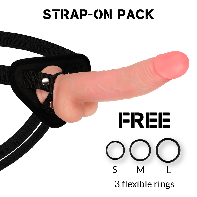 ROCKARMY - ARNÉS DUAL DENSITY LEOPARD DILDO REALISTA 23 CM -O- 4.77 CM