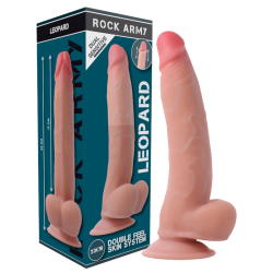 ROCKARMY - ARNÉS DUAL DENSITY LEOPARD DILDO REALISTA 23 CM -O- 4.77 CM