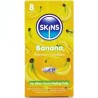 SKINS - PRESERVATIVOS PREMIUM SABOR PLÁTANO PACK 8