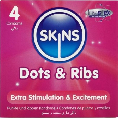 SKINS - DOTS and RIBS PRESERVATIVOS PREMIUM PACK 4