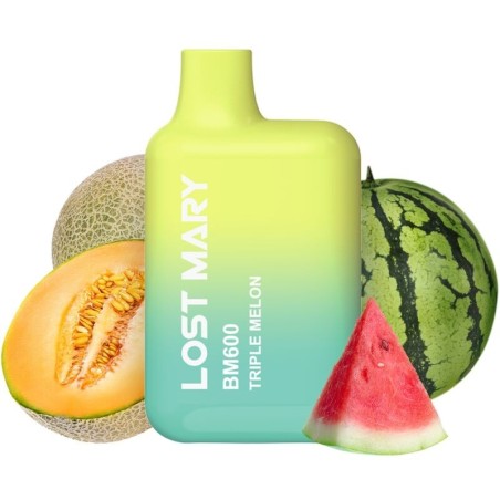 LOST MARY - BM600 VAPER NICOTINA 2 DESECHABLE SABOR TRIPLE MELÓN