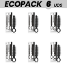 ECOPACK 6 UDS - BLACKandSILVER BOB POTENTE CADENA ANAL SILICONA