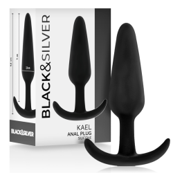 BLACKandSILVER - KAEL PLUG ANAL SILICONA CON ASA MEDIANO
