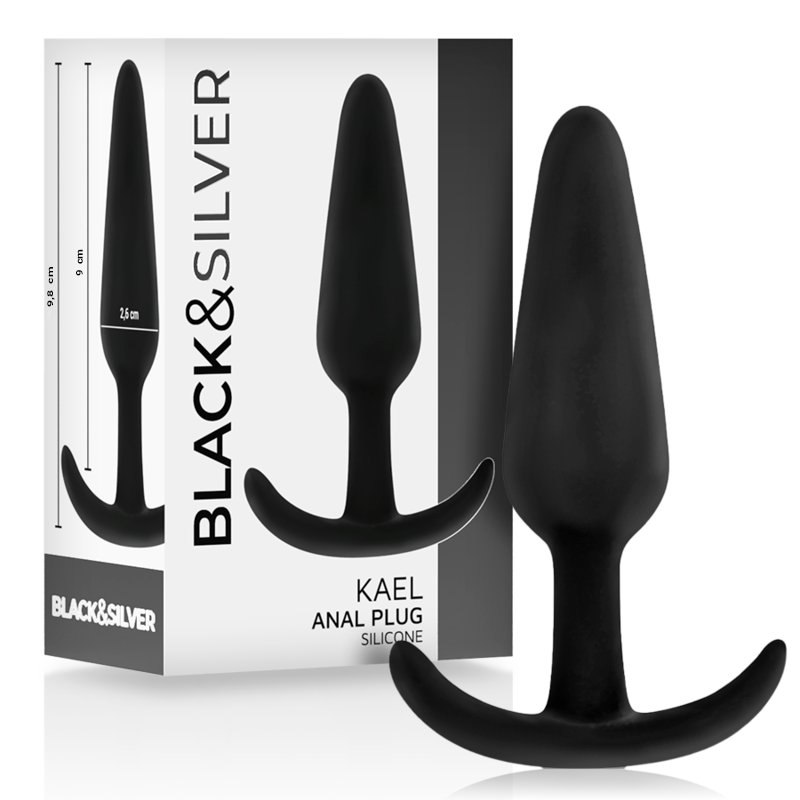 BLACKandSILVER - KAEL PLUG ANAL SILICONA CON ASA MEDIANO