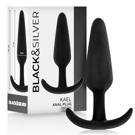 BLACKandSILVER - KAEL PLUG ANAL SILICONA CON ASA MEDIANO