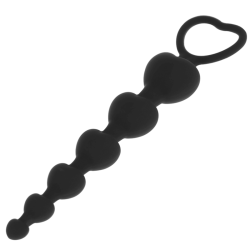 BLACKandSILVER - MILA CADENA ANAL DE CORAZONES 18 CM