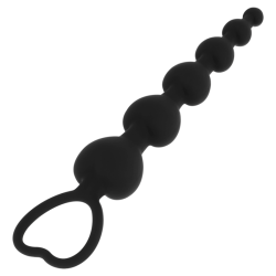 BLACKandSILVER - MILA CADENA ANAL DE CORAZONES 18 CM