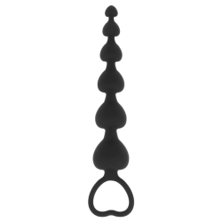BLACKandSILVER - MILA CADENA ANAL DE CORAZONES 18 CM