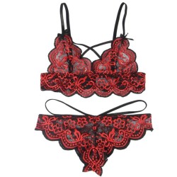 SUBBLIME - SET DOS PIEZAS TOP Y PANTIES ENCAJE S-M