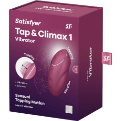 SATISFYER - TAP and CLIMAX 1 VIBRADOR LAY-ON ROJO
