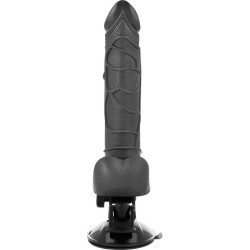 BASECOCK - VIBRADOR REALÍSTICO CONTROL REMOTO NATURAL CON TESTÍCULOS 19.5 CM -O- 4 CM